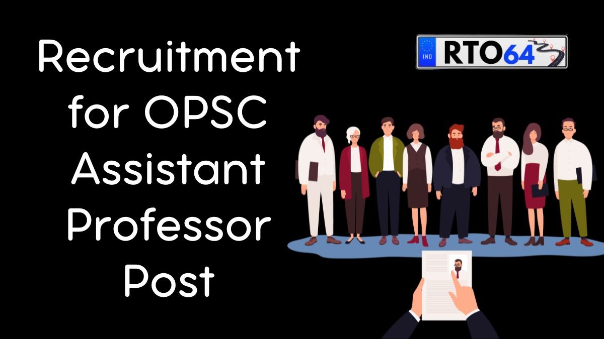 Job Openings for OPSC Assistant Professor