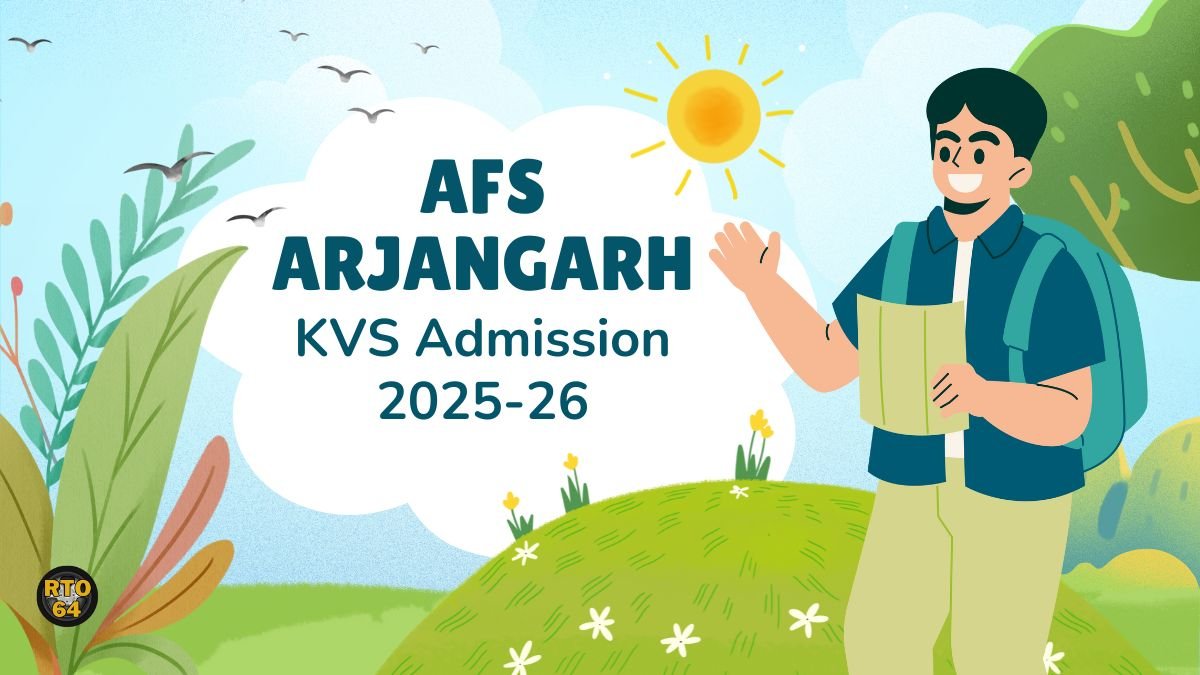 KV AFS Arjangarh Admission 2025-26 PDF