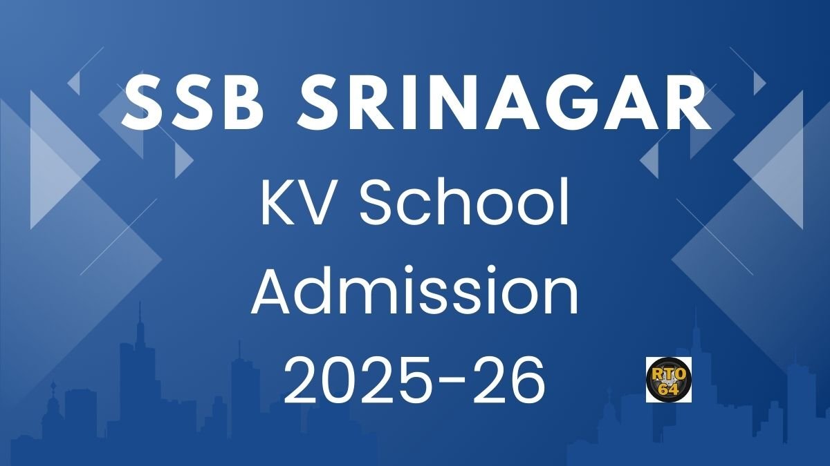 KV SSB Srinagar Admission 2025-26 PDF