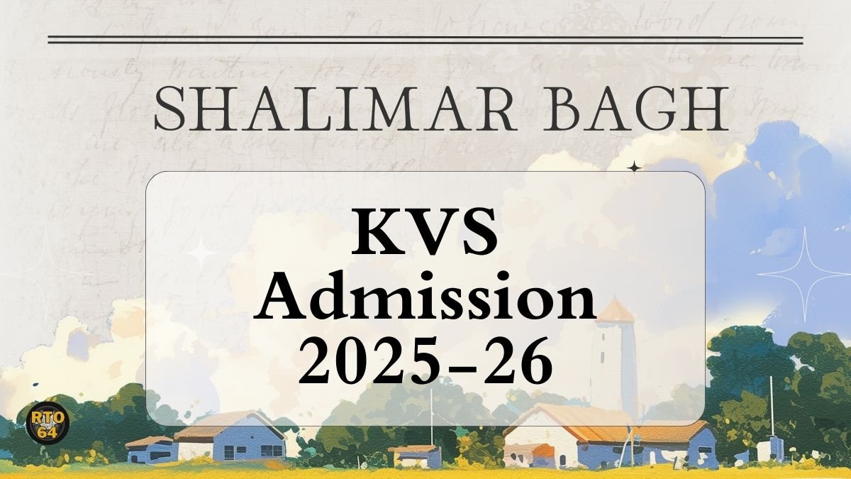 KV Shalimar Bagh Admission 2025-26 PDF