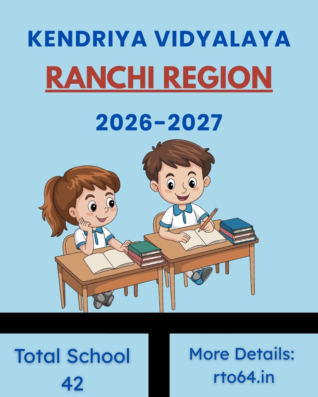 KVS Ranchi Admission 2026-27
