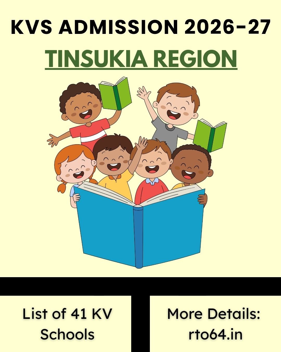 Tinsukia KVS Class 1 Admission 2026-27