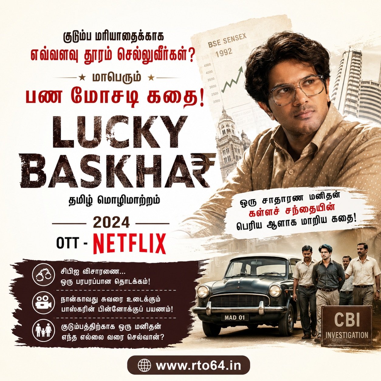 Lucky Baskhar Movie 2024 - Tamil Dubbed - OTT Netflix